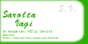 sarolta vagi business card